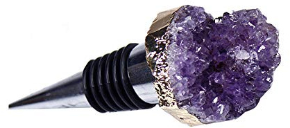 FUYTERY Bouchon Cluster Améthyste Naturel Bouchon Bouteille en Cristal Violet Home vin