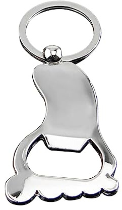 UPKOCH Porte-clés Ouvre Bouteille de Vin en Métal Forme Pied Argenté Ouvre-bouteille Créatif et Pratique pour Usage Quotidien