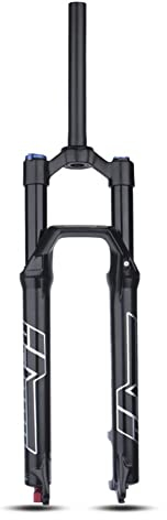 ITOSUI 27,5 29 Pollici Air MTB Forcella Ammortizzata Corsa 120mm Regolazione smorzamento Forcella Anteriore Mountain Bike Freno a Disco 1-1/8 Sgancio rapido Magnesio + Lega di Alluminio Nero