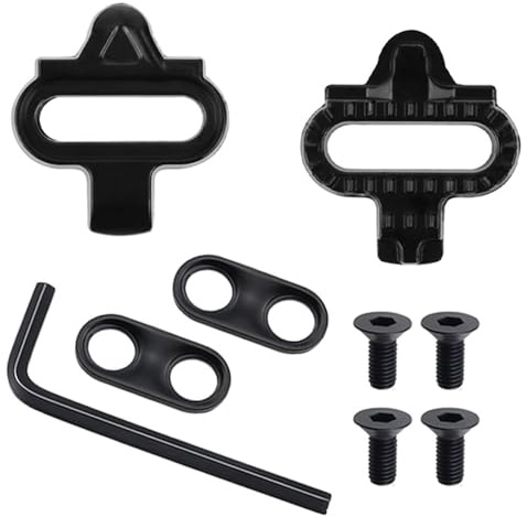 RHQFDM 2-teilige SPD Cleats Fahrrad Cleats Set Pedalplatten Fahrrad Zubehör Set Fahrrad Cleat Set für Mountainbiken Indoor Cycling Kompatibel mit Shimano MTB SPD Pedale(SH51)