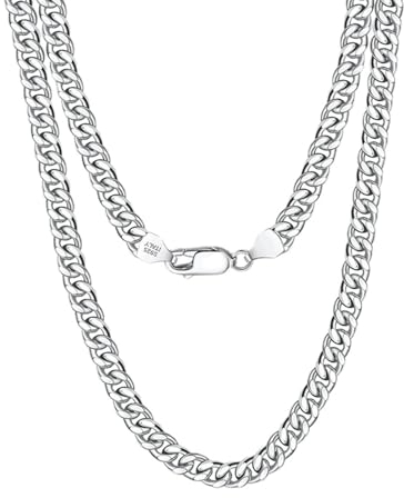 Aotiwe Silver Necklace Women, Collier Kette Damen Kette Freundschaftskette Cute 5mm 925 Silber 60cm