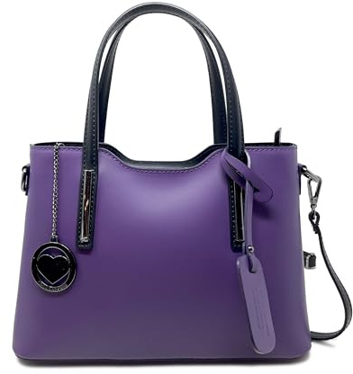 Chicca Borse Borsa a Mano Elegante Donna in Pelle Made in Italy Taglia Media con Tracolla