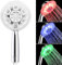 JINYOMFLY Teléfono Ducha con Luz, 2 Modos Alcachofa de Ducha con Luz Led, Alcachofa para Ducha LED, Mango de Ducha Colores con Luz (3 Colores, Control por Temperatura)