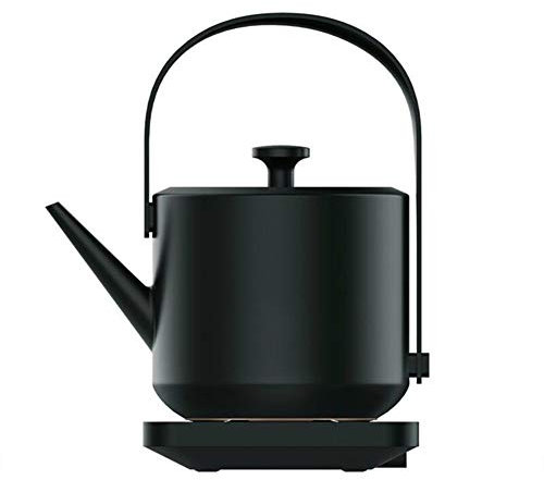 OZBMA Bouilloire électrique rétro en Acier Inoxydable, 600 ML, 1 200 W (Noire).