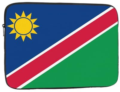 BROLEO Housse de protection portable antichoc pour ordinateur portable 15 Motif drapeau de la Namibie pour homme et femme, voyage d'affaires, école et bureau usage quotidien