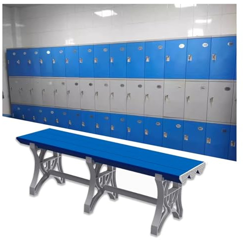 Badehaus - Umkleidebank Umkleidebank für Badehäuser, Wasserdicht ABS-Kunststoff-Lamellen Kleidung und Schuhe Langer Umkleidehocker, für Fitnessstudio-Badezimmer/ Umkleideräume in Fabriken(Pack of 1,18