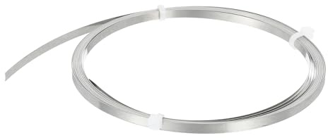 QUARKZMAN 16 Pies (5m) Alambre Plano x 0.15mm x 3mm Negro Y Plateado | De Calefacción De Nicromo, Alambre De Alta Temperatura, Para Elementos De Calefacción Manualidades DIY