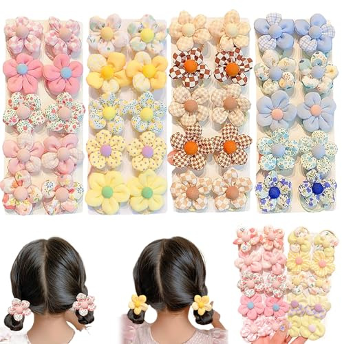 Baby hårband 40 st blommor hårband 2 tum söta gummiband ingen skada blomma hårsnodd småbarn för barn baby flickor småbarn tillbehör