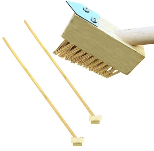 YSAMAX Long Patio Weed Brush, Dual-Action, Durable Construction, Wedge-Shaped Bristles, Ergonomic Design, Versatile, Lightweight, Easy to Use, Ideal for Block Paving & Garden Paths (Pack of 2)