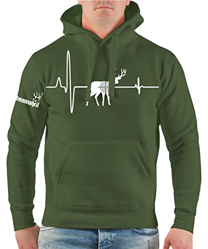 Spaß Kostet Herren Kapuzenpullover Jäger Hirsch Waidmannsheil im Blut Größe S - 5XL