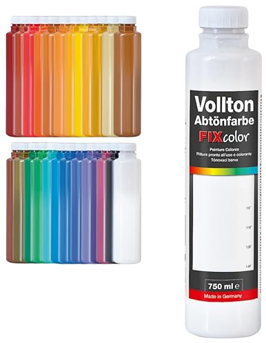 decotric Decolor Bunte Abtönfarbe Weiß - 750 ml I Dispersionsfarbe für dekorative Anstriche und wasserbasierten Materialien I Hohe Farbkraft & Ergiebigkeit