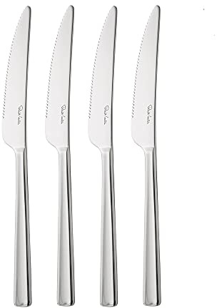 Robert Welch Blockley Bright Cutlery Steak Knife, Set of 4. Made from Stainless Steel. Dishwasher Safe.