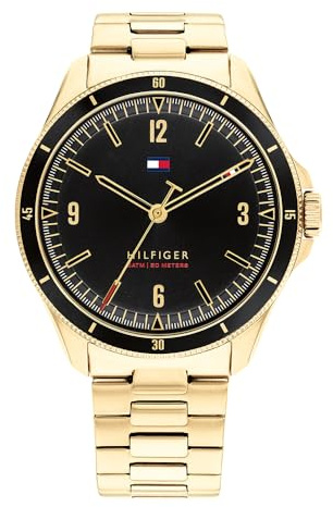 Tommy Hilfiger Reloj Analógico de Cuarzo para Hombre con Correa de Acero Inoxidable de Color Dorado - 1791903