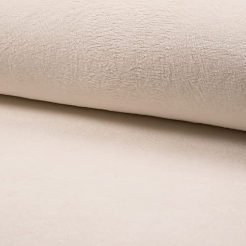 Cuddlesoft Bamboo Wellness Terry Towelling Fabric Material - Ecru, 1Mtr - 150cm x 100cm