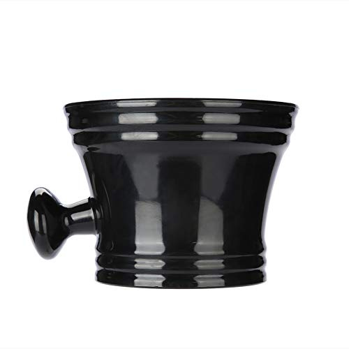 2 Farben Herren Rasierschale,Schaum Rasierschaum Schale,Kunststoff Rasierseife Schale Schaum Rasierseife Creme Schale Herren Rasierschale (Schwarz)