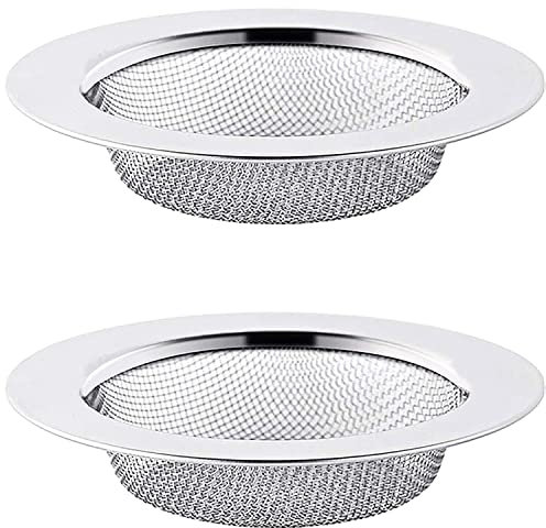 2 Pack Tomario Acciaio Inox Lavello Filtro, Standard Lavello Drain Protector Catcher per Cucina Bagno Doccia Cucina Lavastoviglie Safe (Diametro Esterno 11.5cm, Diametro Interno 7.5cm)