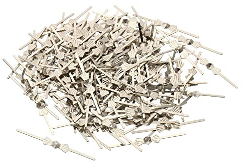 PATIKIL Chandelier Connector Clip, 150 Pack 33mm/1.3 Length Chandelier Bowtie Pin Replacement for Fastening Crystals Lamp Ceiling Light Parts, Silver
