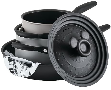 Meyer Disney Stackable Pots and Pans Set Non Stick - Disney 100 Steamboat Willie Limited Edition 4 Piece Pan Set, Induction Hob Suitable Cookware