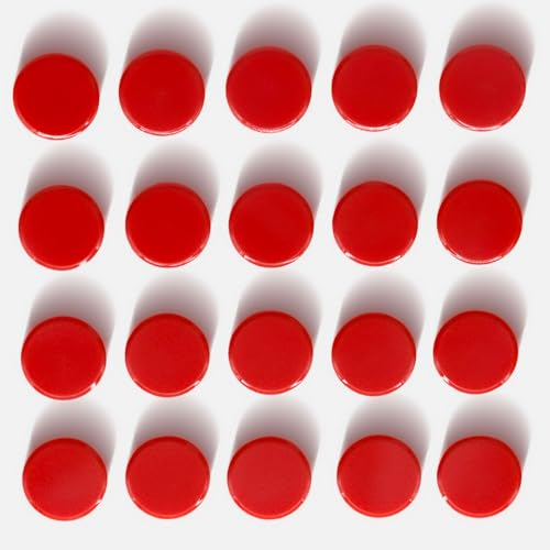 PYJLBX Lot de 20 petits aimants ronds puissants pour tableau blanc, bureau, salle de classe et casier – Mini aimants de réfrigérateur robustes et mignons pour travaux manuels, tableau magnétique