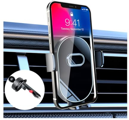 Adunsiaoto Soporte De Teléfono para Coche Mejorado, 360° Rotación Porta Movil Coche para Smartphone, Universal Suporte Telemovel Carro Aire Ventilación Sujeta Móvil Auto La Mayoría De Los Vehículos