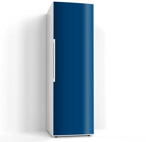 DEQORI Magnetfolie für Kühlschrank 60x190 cm | Unifarben - Dunkelblau | dekorative Magnetmatte Gefrierschrank Schutz | Magnet Deko-Folie selbstklebend, magnetisch & wasserabweisend