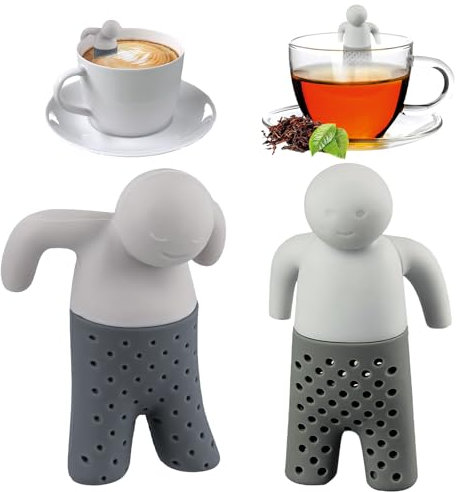 2 Stuck Kreative Silikon-Tee-Ei,Wiederverwendbare Tee Diffusor Filter,Cute Silikon-Teesieb,Tea Infuser,Tee Sieb,Tea Diffuser,Geeignet für Alle Arten Von Losem Tee