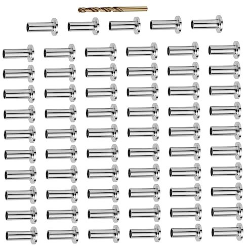 Vaguelly 65piezas Unidades Protectores De Cable De Acero Inoxidable Con Broca Dorada Funda Resistente Para Cable De Cuerda Kit Para Barandillas De Cubierta Interior y Exterior