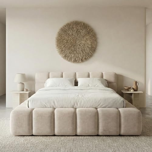 Dekori Polsterbett NUBO Premium Wolkenbett mit Bettkasten, Chenille Stoff (Perfect Harmony 02, 180 x 200 cm)