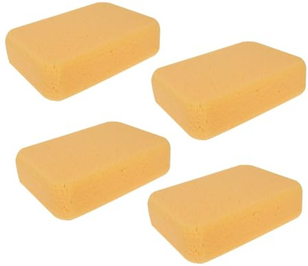 UTHCLO 4 pièces Éponge de Lavage Voiture Poreuse Éponge Polissage Absorbante et Nettoyage Auto sans Rayure Réutilisable et Facile à Tenir