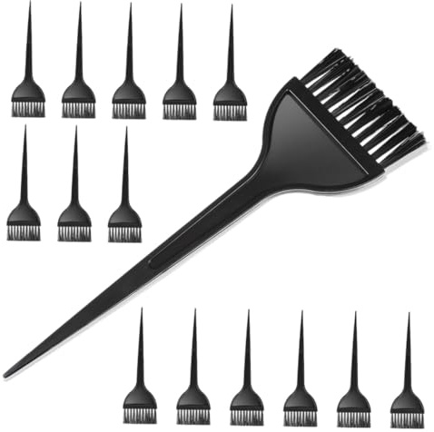 Applicateur de Teinture Capillaire 15 Pièces en Plastique Noir