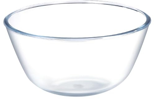 Grtheenumb Frutero, Ensaladera, Vidrio de 78 Oz para Mezclar de Vidrio Apto para Microondas, Cuencos Transparentes para Servir Redondas para Ensaladas, Postres