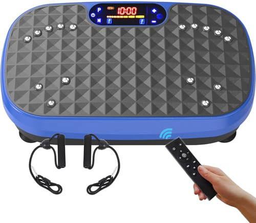 AXV Placa de vibración para fitness, máquina de ejercicio, vibración, agitador de cuerpo completo, soporte vibrador, tabla de agitación, gimnasio, para pérdida de peso, quemador de grasa para mujeres
