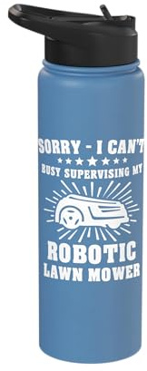 Robotic Lawn Mower Robot Lawnmowing Stainless Steel Insulated Water Bottle