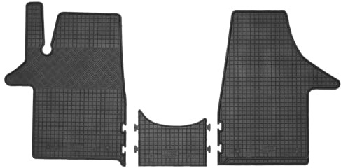 Gummi Fußmatten passend für VW T5/VW T6 Transporter vorn (3-teilig) 3-teilig für vorn AZUGA AZ10092574 Gummimatten Automatten