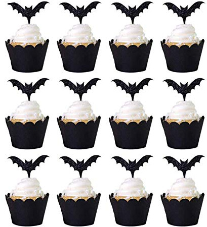 12x Molinter Cupcake Topper Halloween Party Spieße Picks Kuchen Fledermaus Ghost Dekorieren for Themed Horror Party