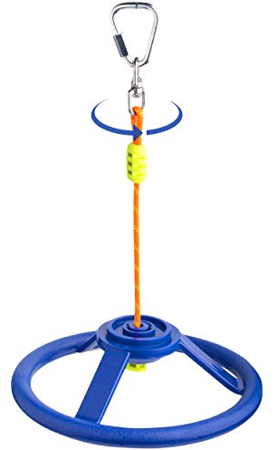 Cateam Ninja Slacklinie Zubehör - Ninja Slackline Spinner Wheel mit 360-Grad-Drehgelenk und Karabiner - 360-Grad-Drehzubehör für Ihren Hindernisparcours