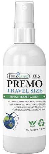 Premo Guard - Espray de viaje para chinches y ácaros, 85.0 g, seguro para niños y mascotas, acción rápida, sin manchas ni olor, la mejor protección, aprobado para bolsa de transporte