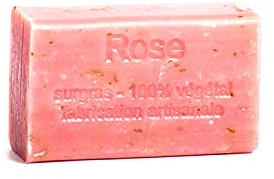 Rosenseife aus Frankreich - Naturseife aus der Provence - Palmölfrei - Plastikfrei - handgemacht - 90g