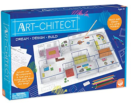 MindWare Art-chitect Home Model Building for Kids – 3D Architectural Design Kit for Kids Ages 8 and Up – Learn The Basics of Architecture As You Design Start to Finish