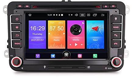 GONFEN Android 11 Autoradio Für VW Passat Golf 5 Golf 6 Touran Tiguan Polo Sharan Caddy Seat Skoda Mit GPS Android Auto Kabelloses Carplay DSP Bluetooth Navi DVD 4G WiFi DAB+ OBD2 32GB ROM