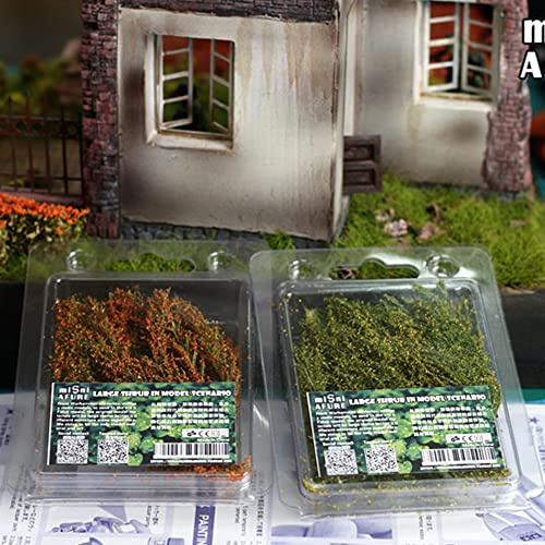 Cayway 2 Packung DIY Miniatur Static Grass Tuft Miniatursträucher Büsche Modell Bäume Bush für Miniatur Tabletop Spiele Modelleisenbahn Geländebau