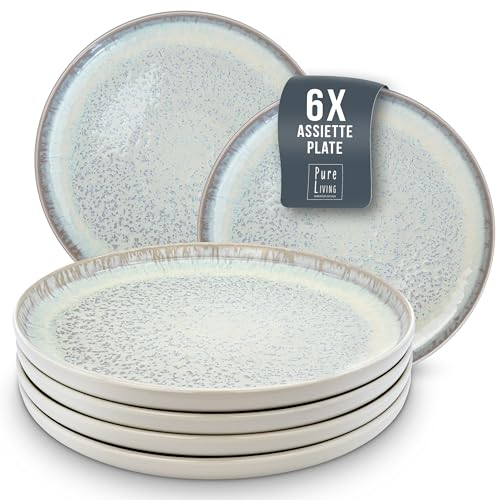 Piatti grandi in gres porcellanato Ibiza, vincitore del test, da sogno in gres mediterraneo, elegante set di piatti piani, Pure Living in beige