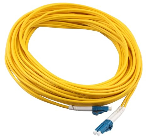 Jopto Cavo Fibra Ottica LC a LC OS2 Monomodale Duplex 9/125um Cavo Patch Fibra LSZH per 10Gb SFP+/SFP Transceiver, Media Converter (15M)