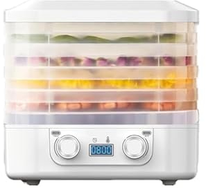 Disidratatore Alimentare A 5 Vassoi, Essiccatore Elettrico Per Frutta E Carne, Disidratatore Alimentare Senza Bpa Con 35-75 ℃ Regolabile E Timer 48 Ore Per Manzo, Frutta, Snack Per Cani, Essiccazione