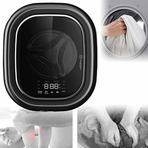 DDZJTPP Lavatrice a Mini Cesto a Parete,Lavatrice a Carica Frontale con capacità di 3 kg,Lavatrice E Asciugatrice Centrifuga Completamente Automatica,per Appartamenti di Viaggio,Dormitori
