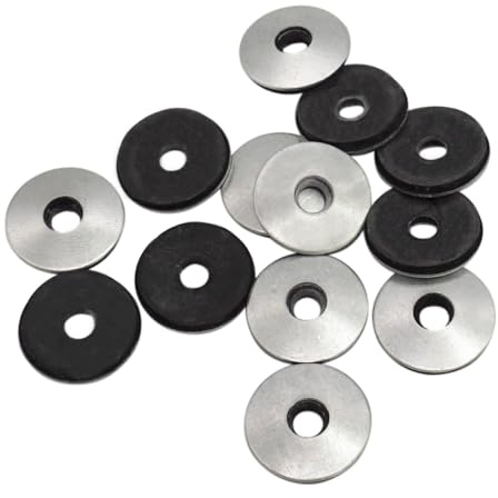 SKIR'CO (250 Stück) Verzinkte M19 Unterlegscheiben mit EPDM Gummi, geklebte Dichtungsscheiben, runde Metallscheibe