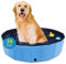 CACSPS Piscina per Cani Pieghevole, Piscina per Bambini da 100cm con plastica Dura, Vasca per Cani Antiscivolo per Cortile all'aperto (Blu)