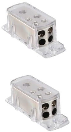 Angoily 2stücke Car Audio Power Distribution Block Für Kabel Hochwertiger Audio Splitter Für Boote Und Rvs Goldbeschichtetes Material Einfache Installation