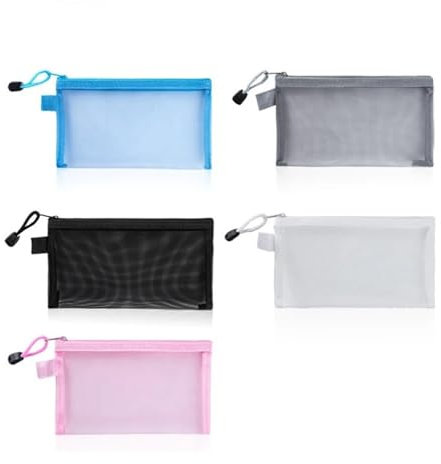 Zip Beutel Klein 10 stücke A4/A5/A6 Mäppchen Bleistift Fall Student Prüfung Serie Hand Konto Net Garn Transparent Schreibwaren liefert Lagerung Taschen(S)