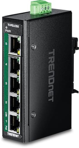 TRENDnet 5-Port Industrial Fast Etherne PoE+ DIN-Rail Mini, W128918036 (Etherne PoE+ DIN-Rail Mini Switch)